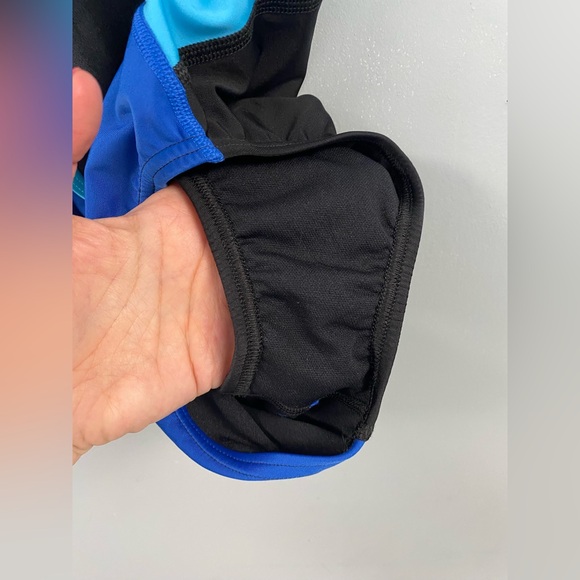 SPEEDO Female Eco ProLT Splice Flyback One Piece Swimsuit Black Blue Trim Size 8 - Picture 5 of 5